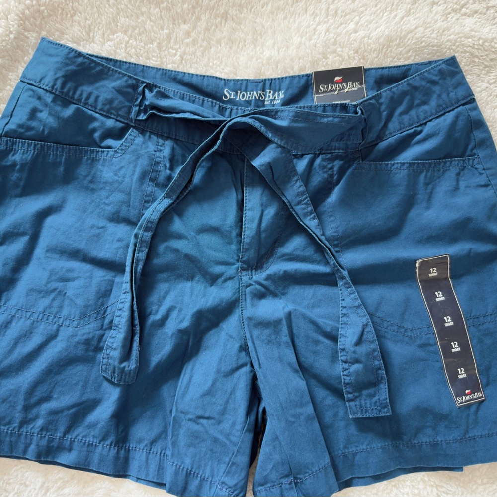 St. John's Bay Teal-Blue Shorts